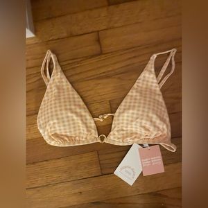 Brand new Remi Gingham Swim Top